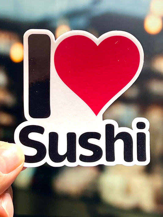 I Heart Sushi Vinyl Sticker
