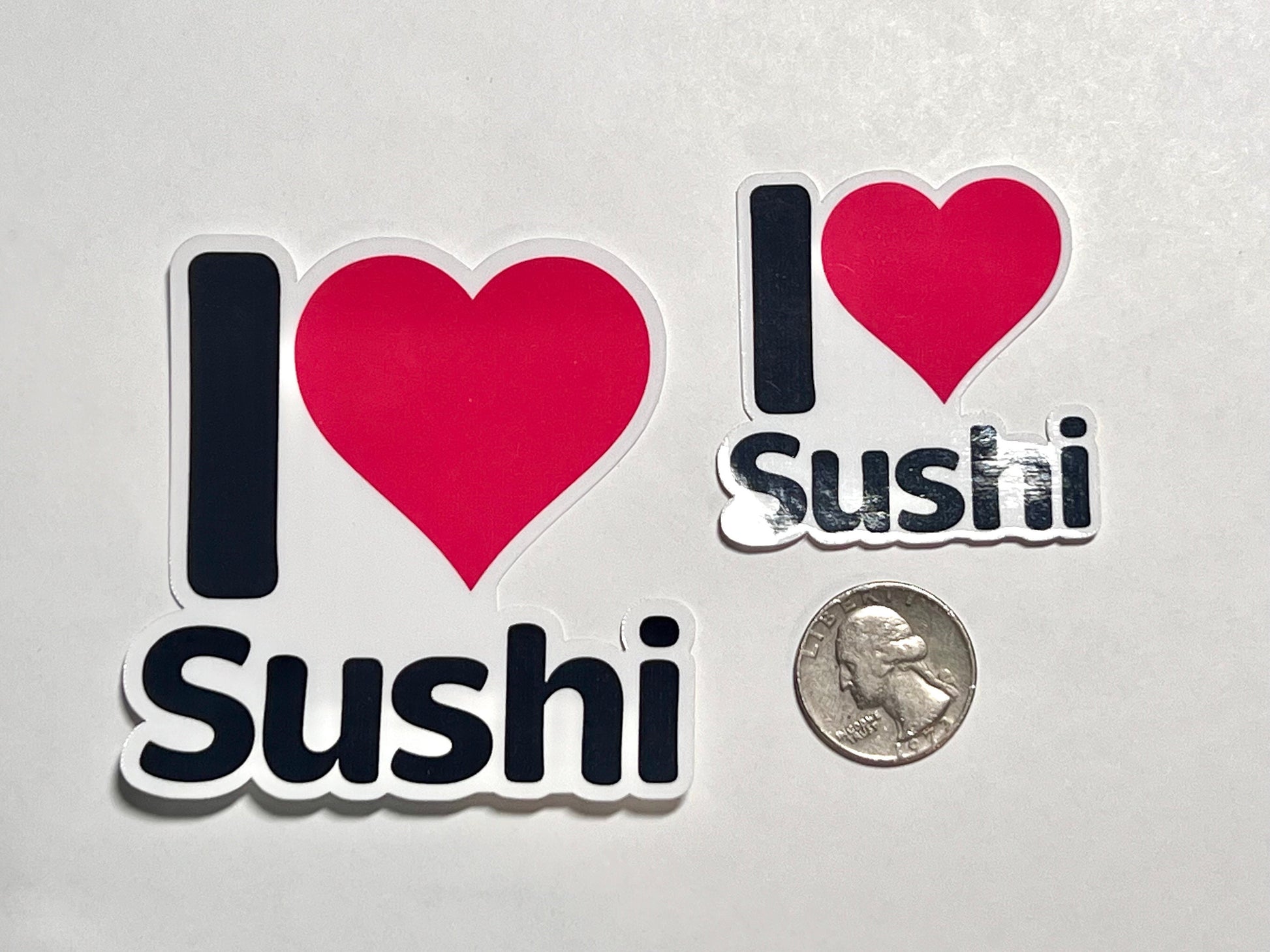 I Heart Sushi Vinyl Sticker image 2