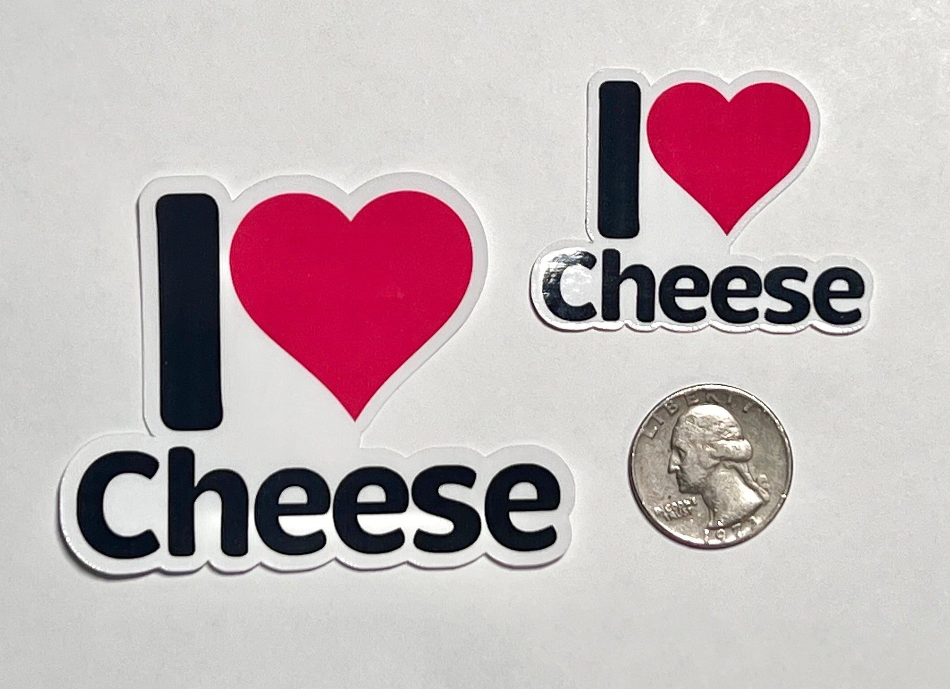 I Heart Cheese Vinyl Sticker image 2