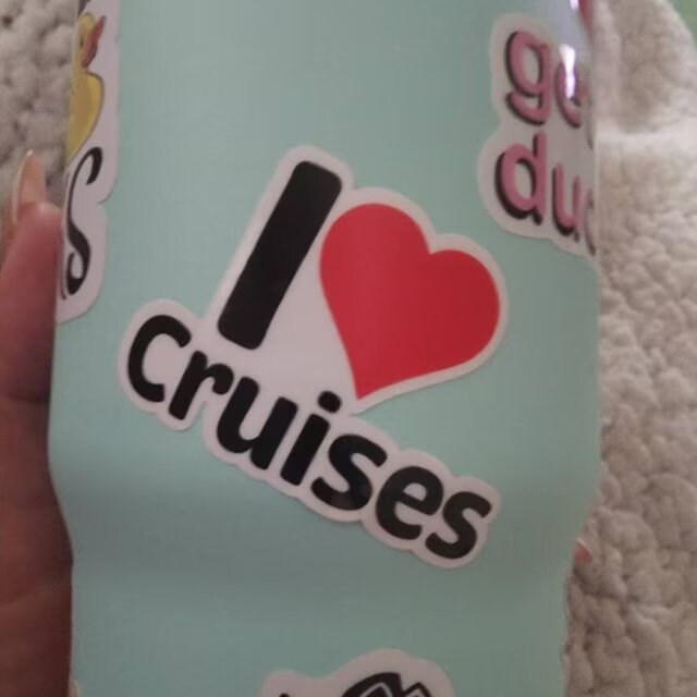 I Love Cruises Vinyl Sticker image 3