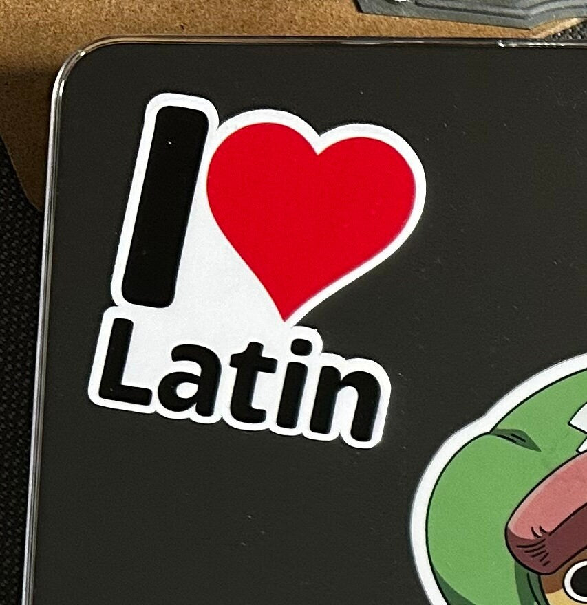 I Heart Latin Vinyl Sticker image 4
