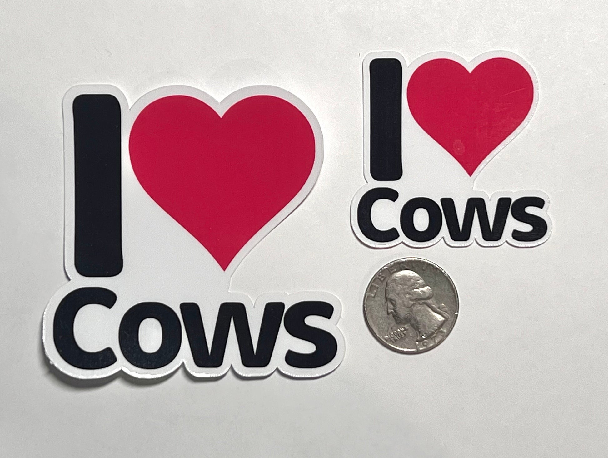 I Heart Cows Vinyl Sticker image 2