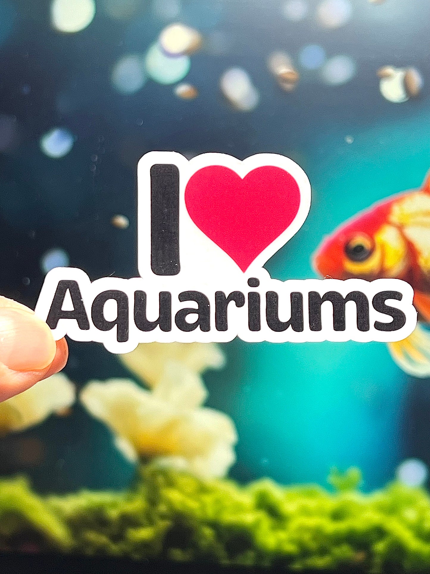 I Heart Aquariums Vinyl Sticker
