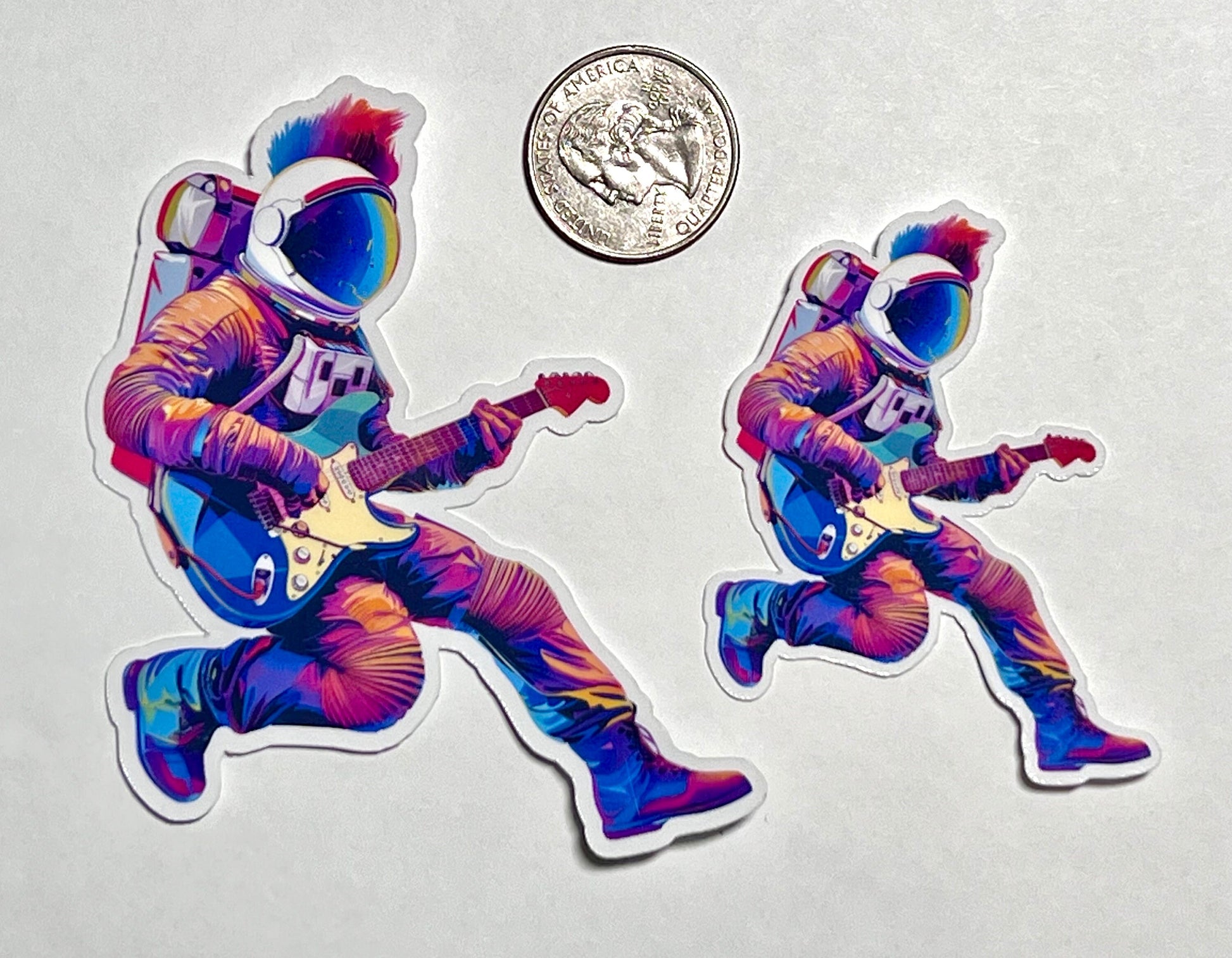 Astronaut Playing Guitar Vinyl Sticker image 2