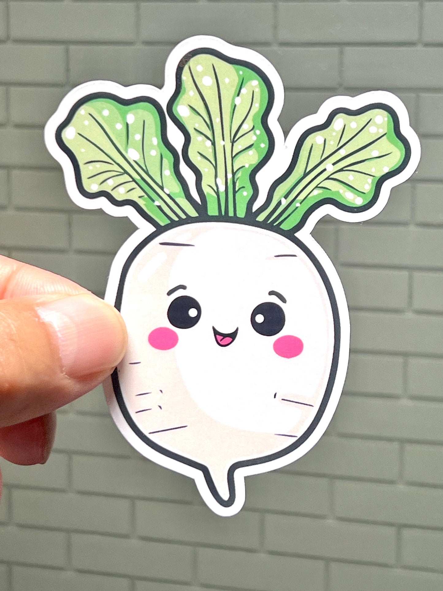 Daikon Radish Vinyl Sticker