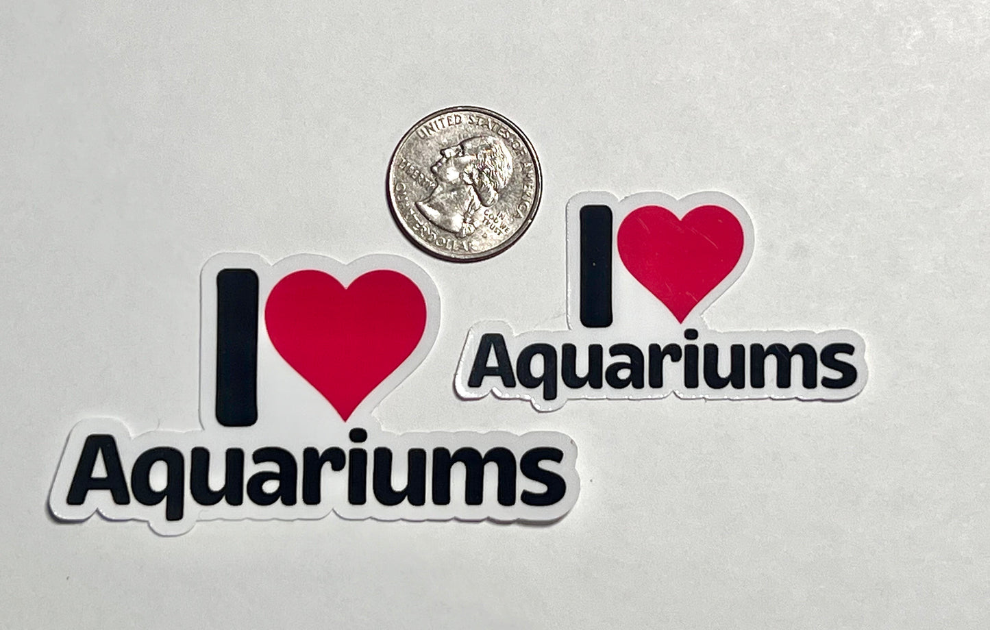 I Heart Aquariums Vinyl Sticker image 2