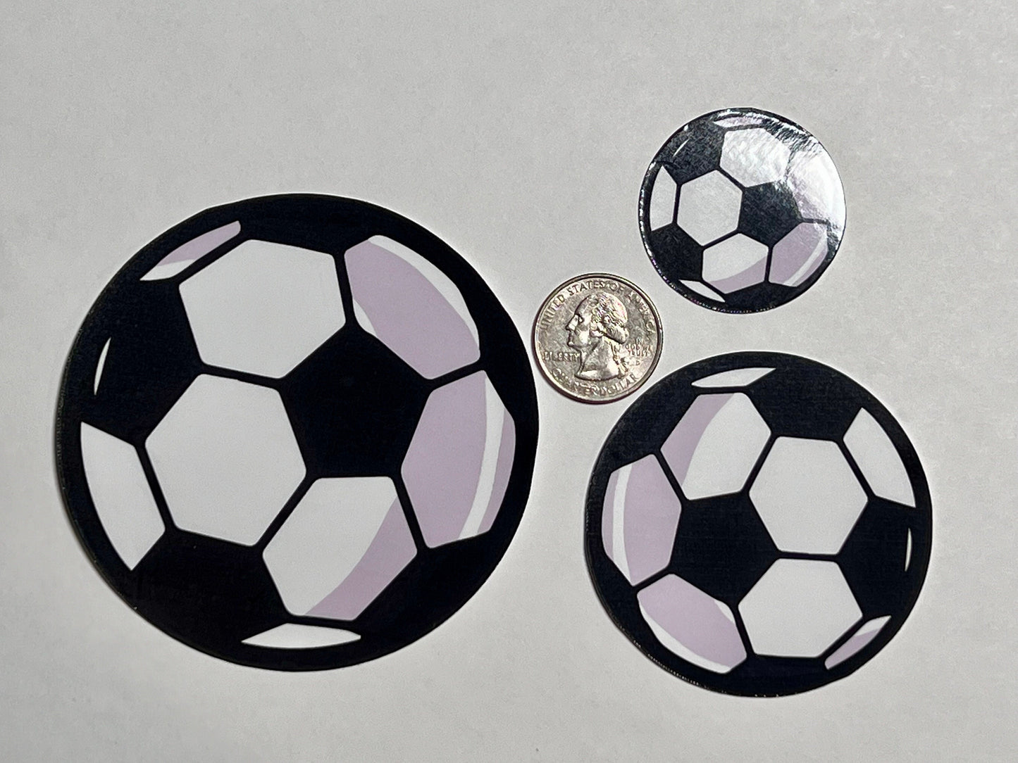Classic Soccer Ball Vinyl Sticker image 2