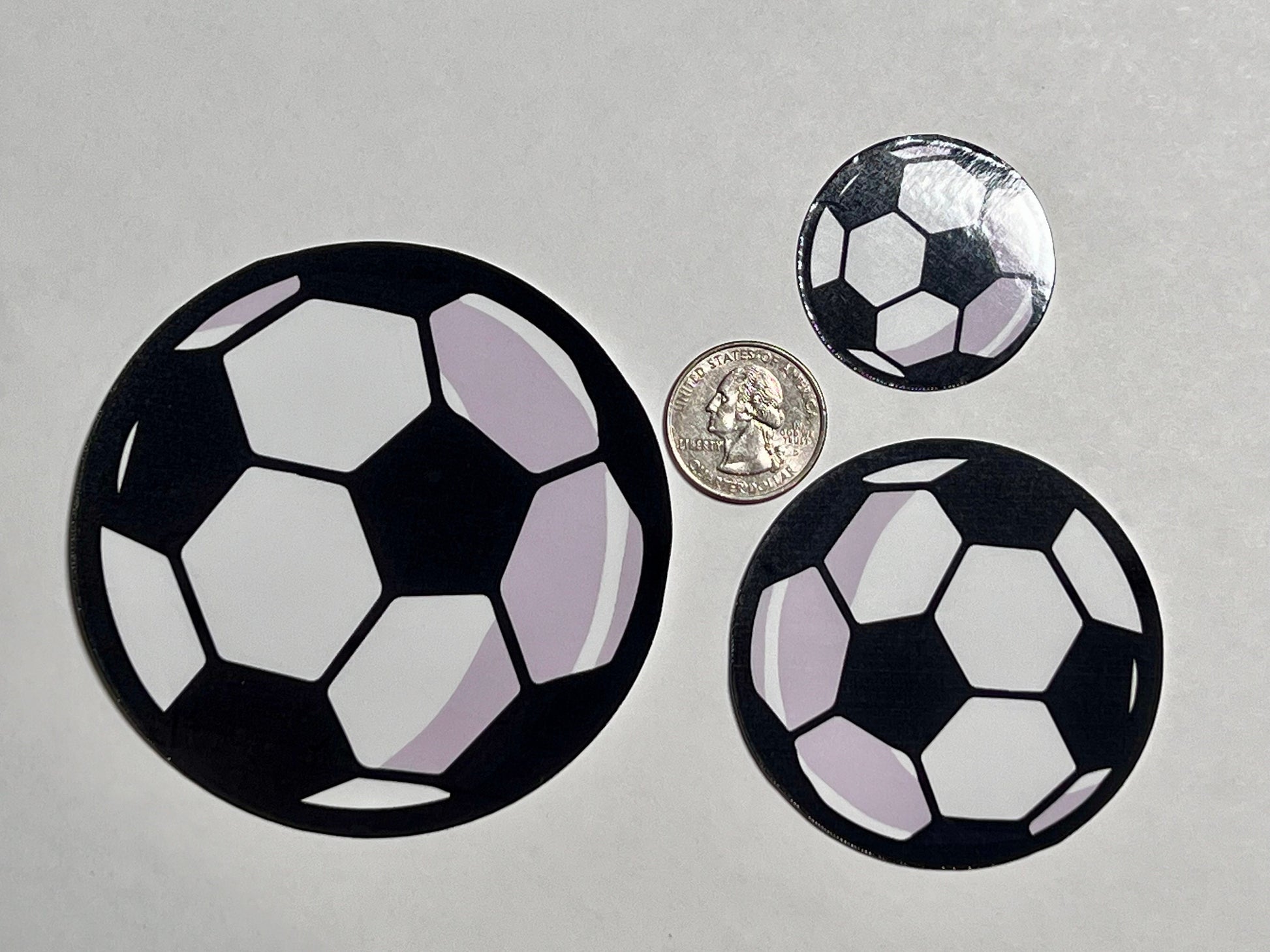 Classic Soccer Ball Vinyl Sticker image 2
