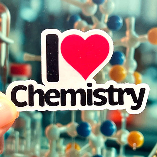 I love Chemistry Sticker | I Heart Chemistry Vinyl Sticker