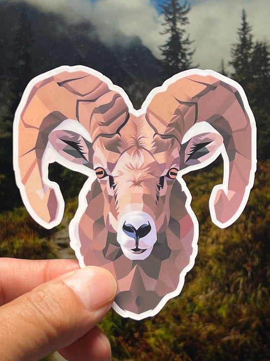 Bighorn Sheep Sticker | Ram Head Vinyl Sticker