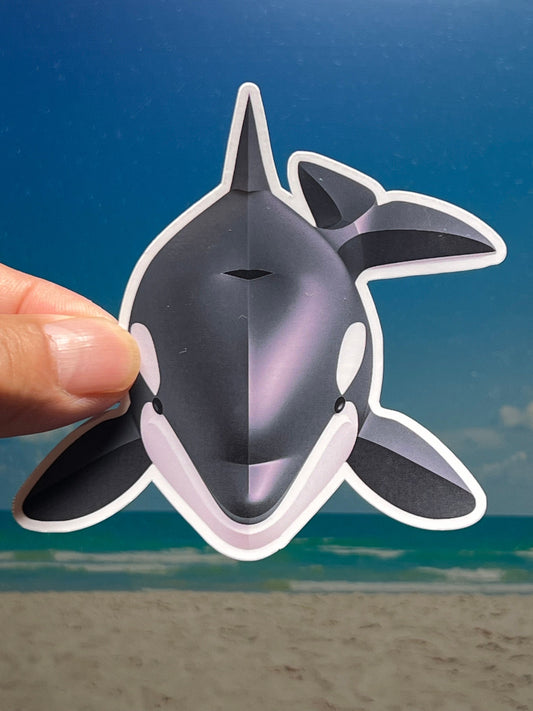 Orca Sticker | Killer Whale Swimming Vinyl Sticker