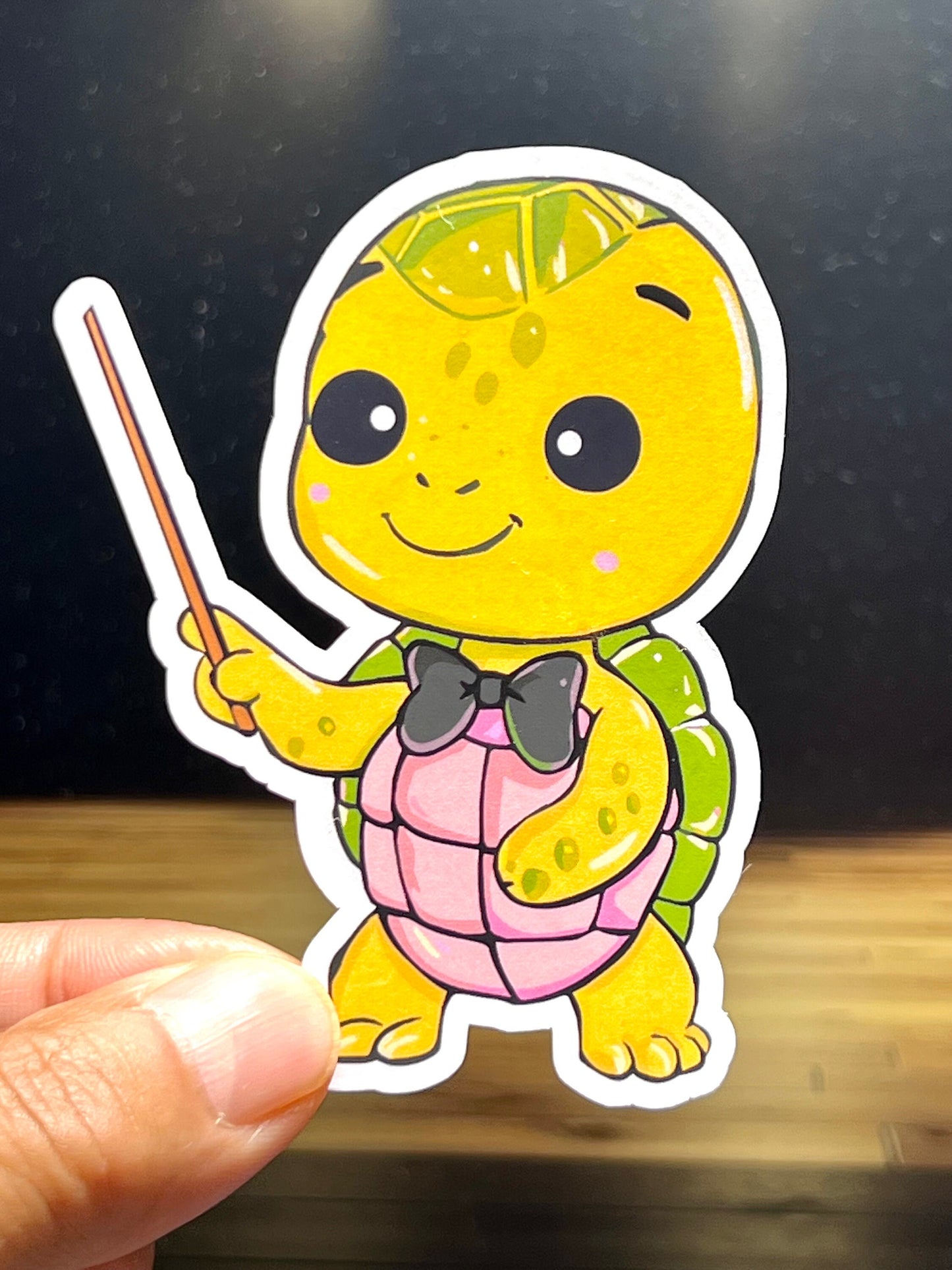 Conductor Turtle Sticker | Maestro Turtle Orchestra Vinyl Sticker