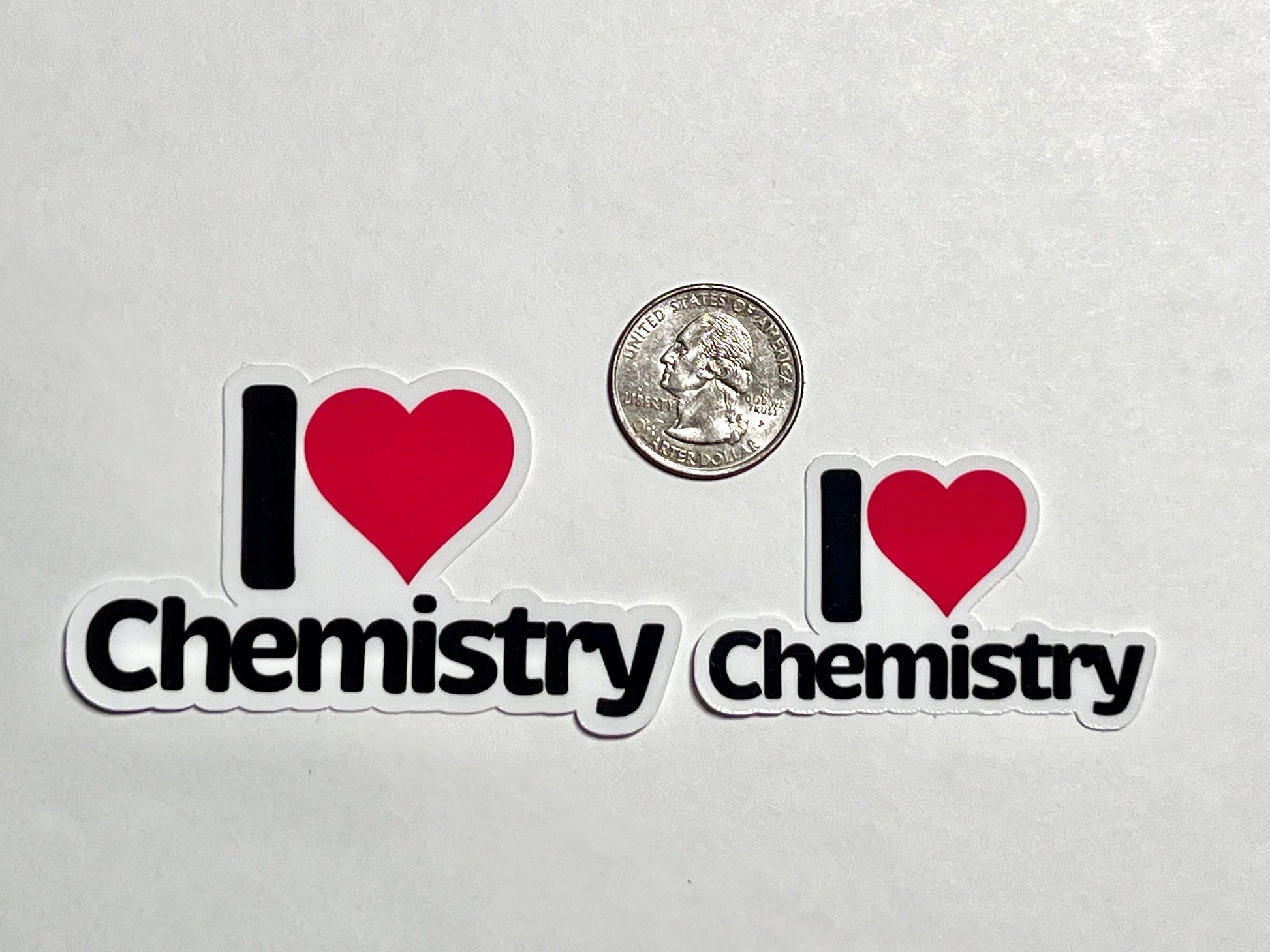 I Heart Chemistry Vinyl Sticker image 2