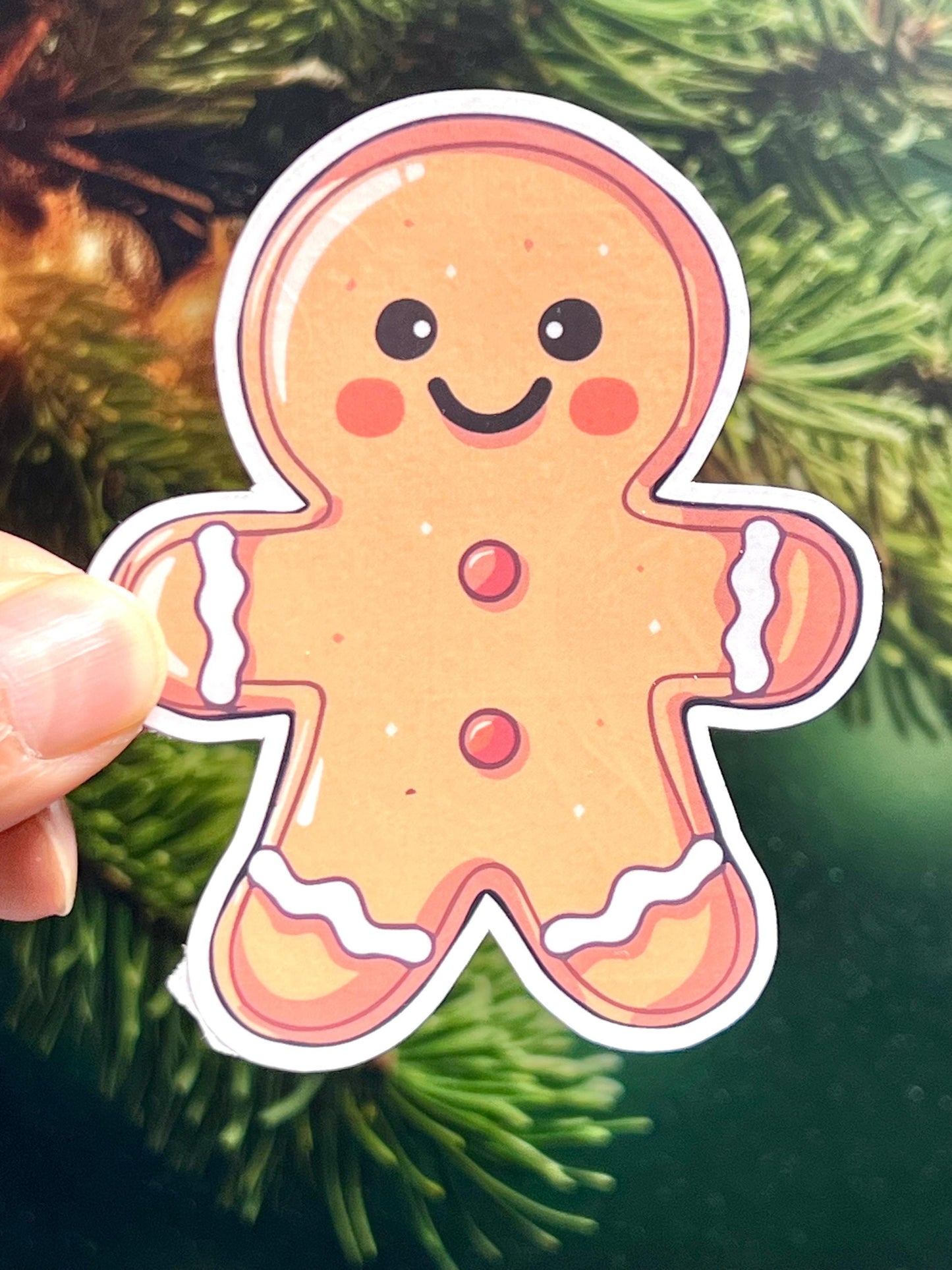 Gingerbread Man Vinyl Sticker