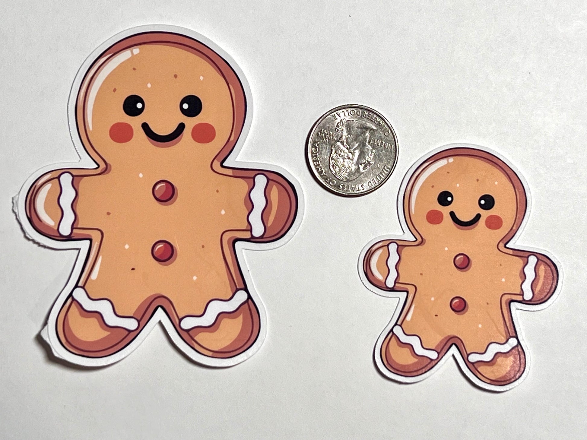 Gingerbread Man Vinyl Sticker image 2