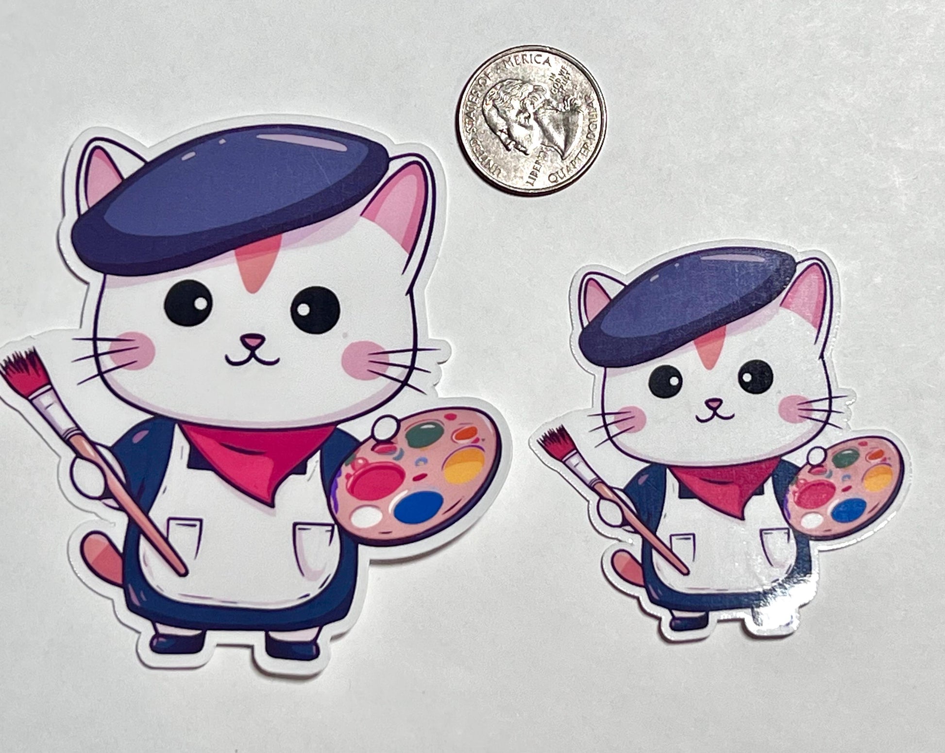 Artist Cat Vinyl Sticker image 2