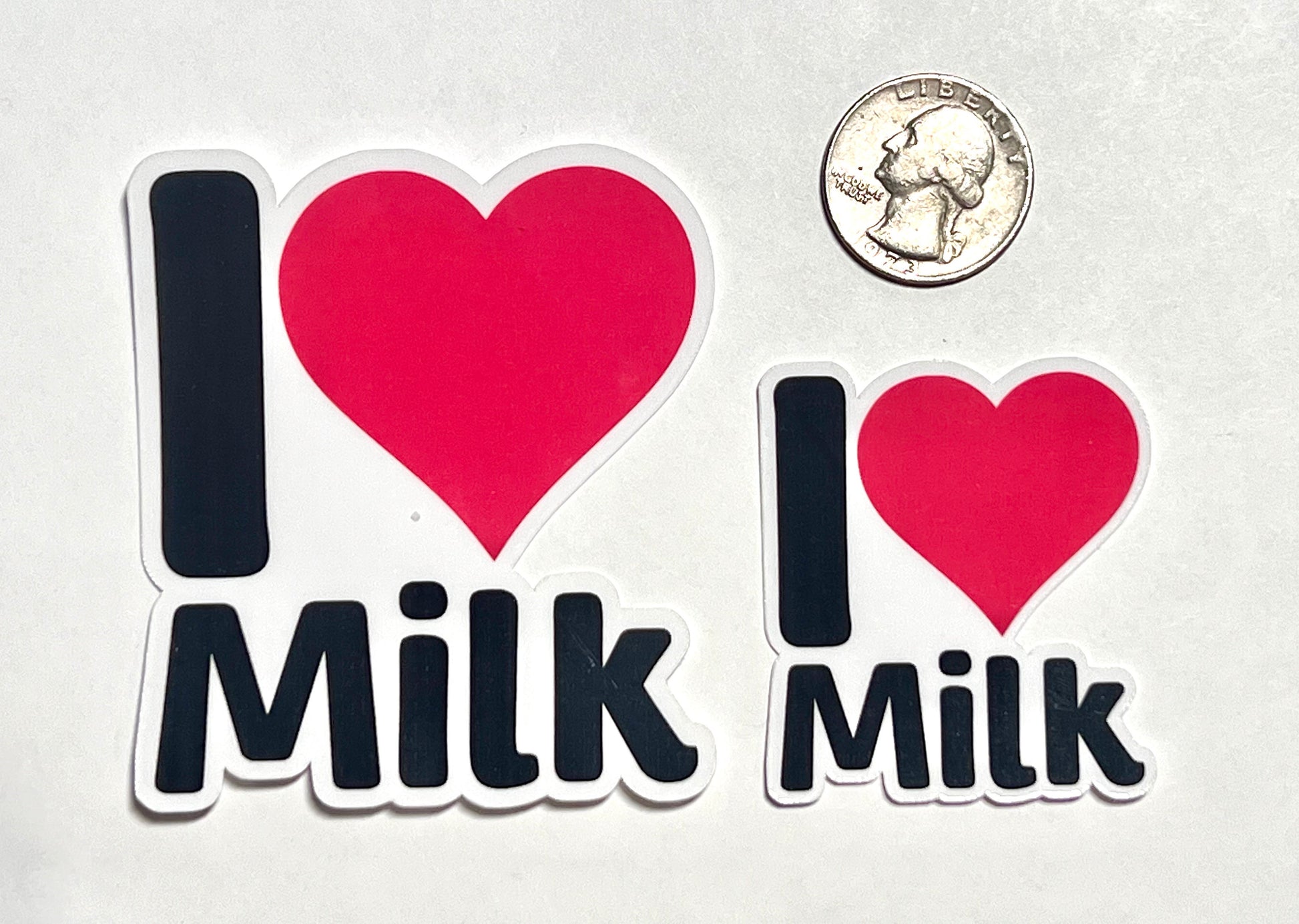 I Heart Milk Vinyl Sticker image 2