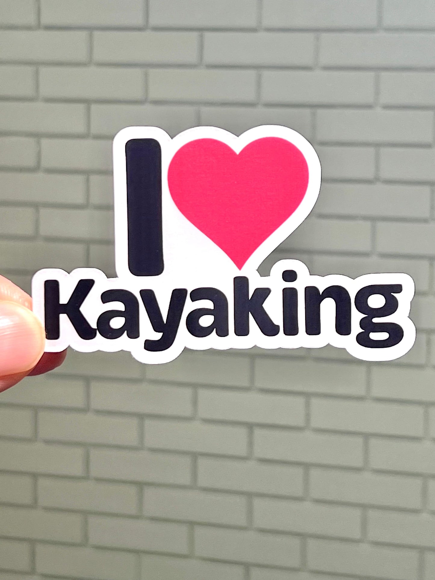 I Love Kayaking Sticker | I Heart Kayaking Vinyl Sticker | Whitewater Kayak | Paddling