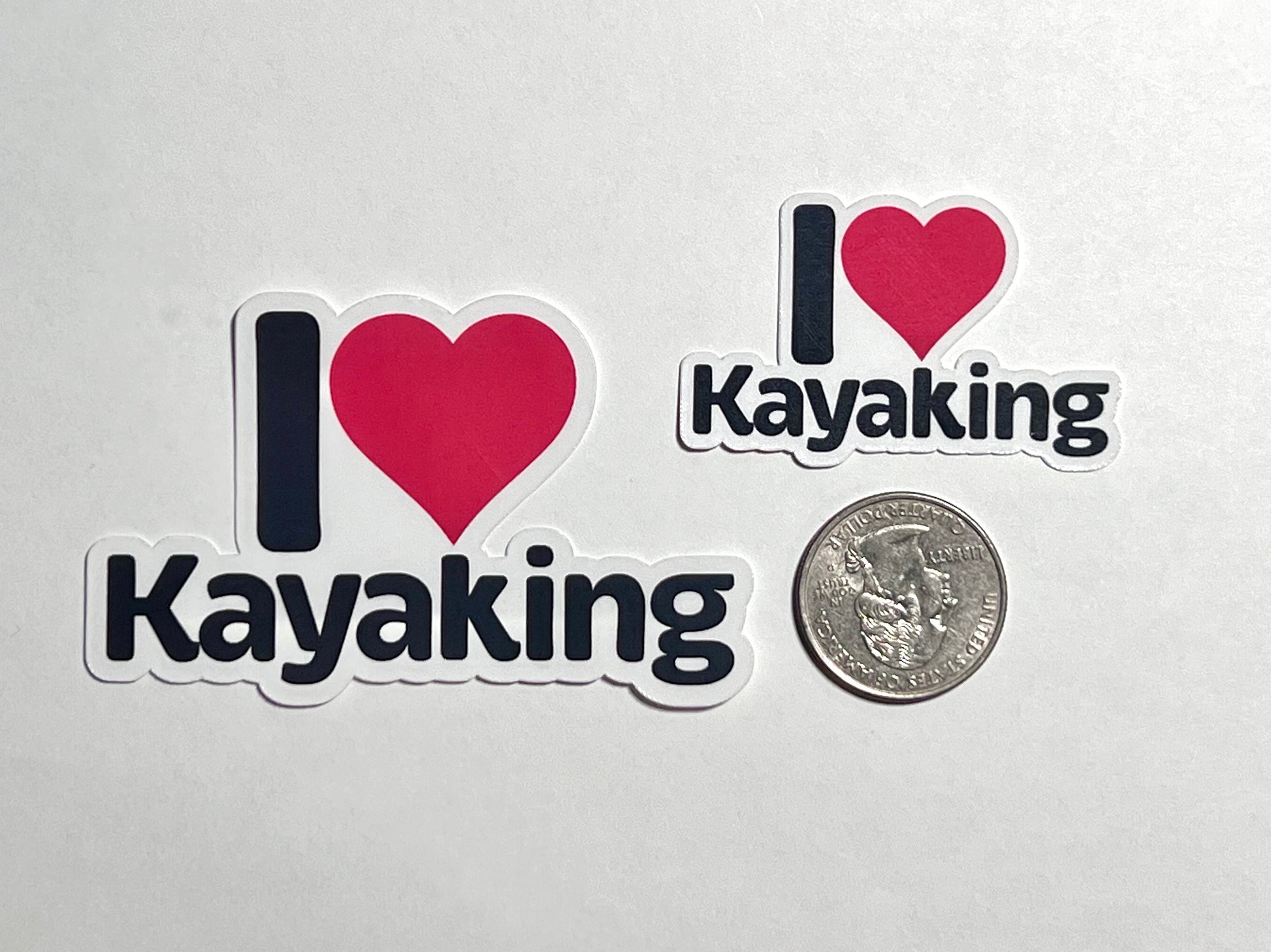 I Love Kayaking Vinyl Sticker image 2