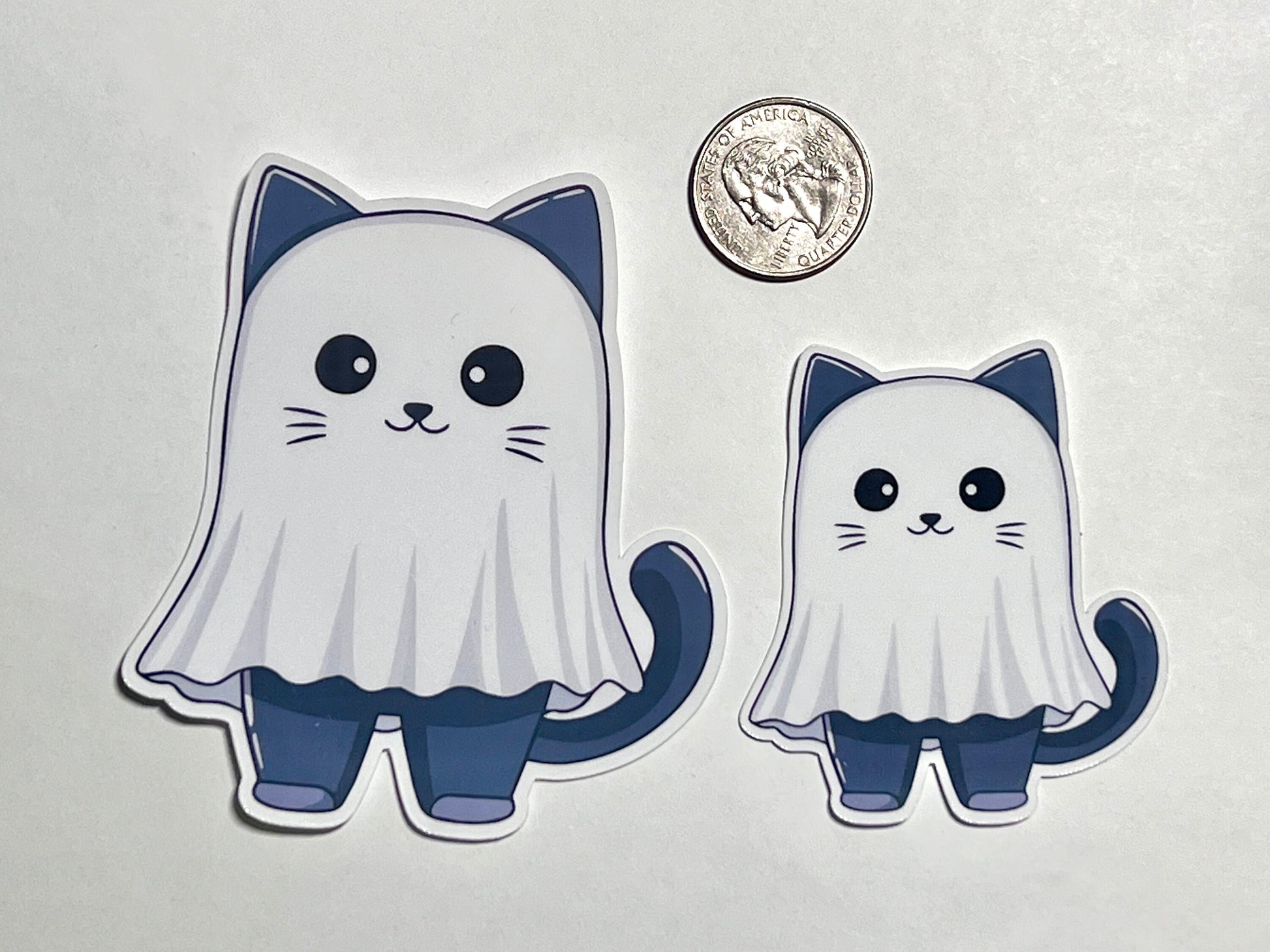 Ghost Cat Vinyl Sticker image 2