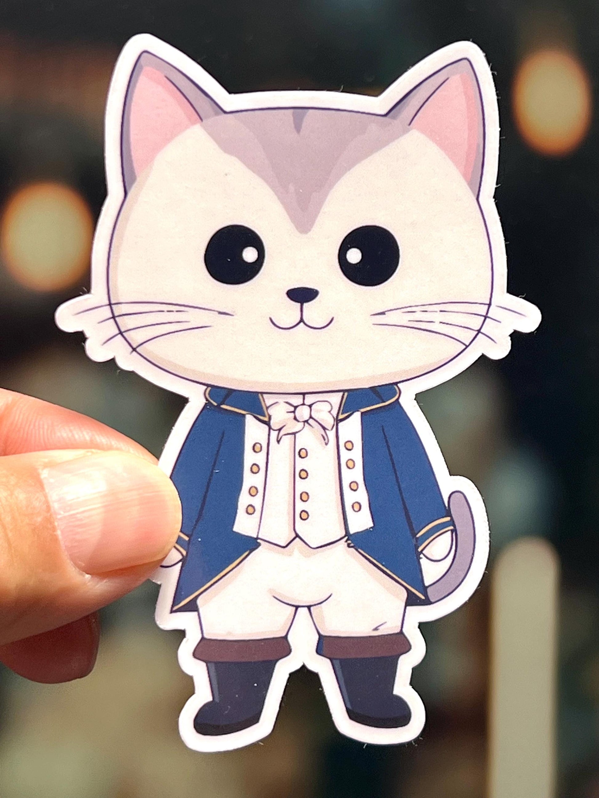 Alexander Hamilton Cat Vinyl Sticker