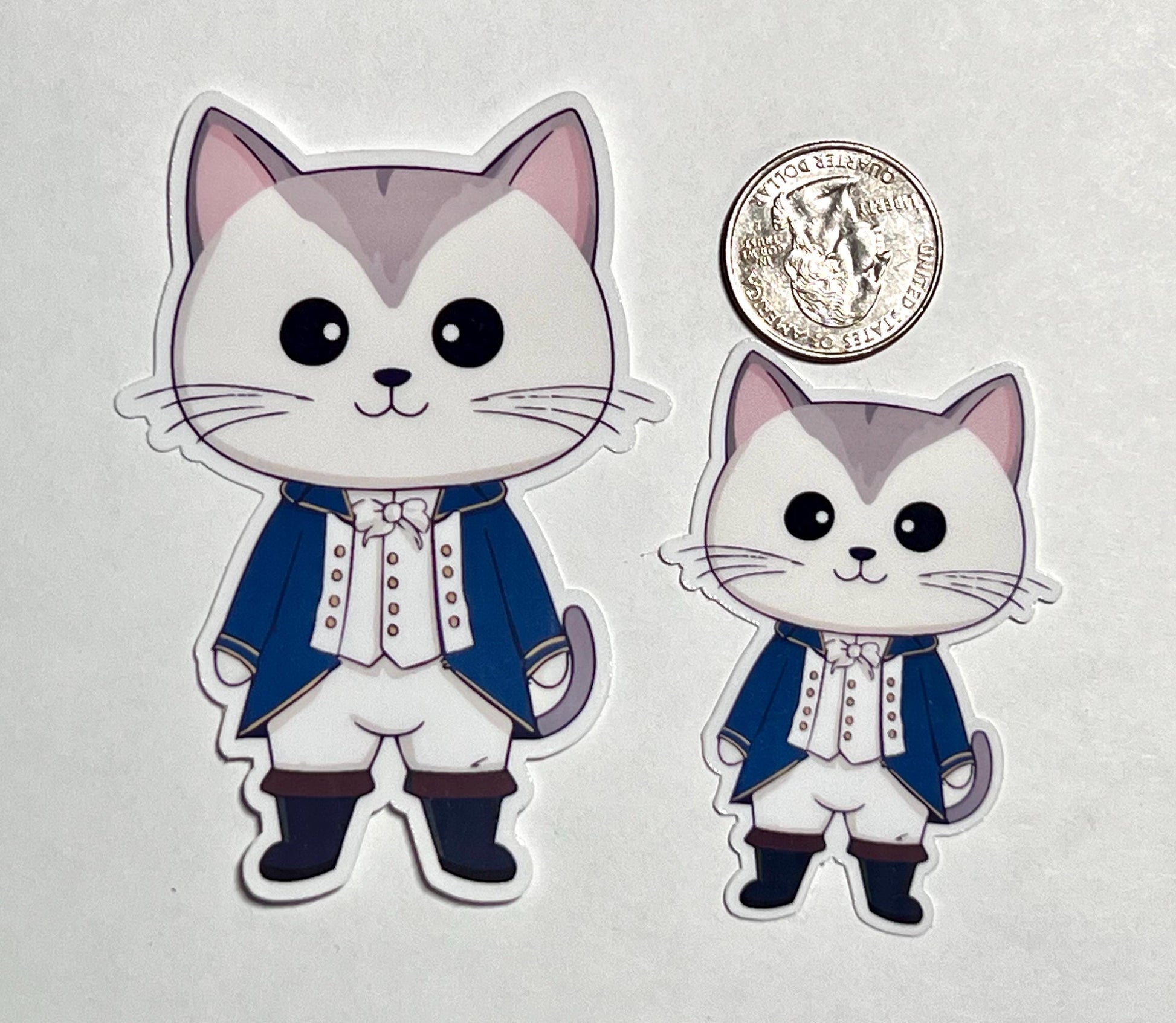 Alexander Hamilton Cat Vinyl Sticker image 2