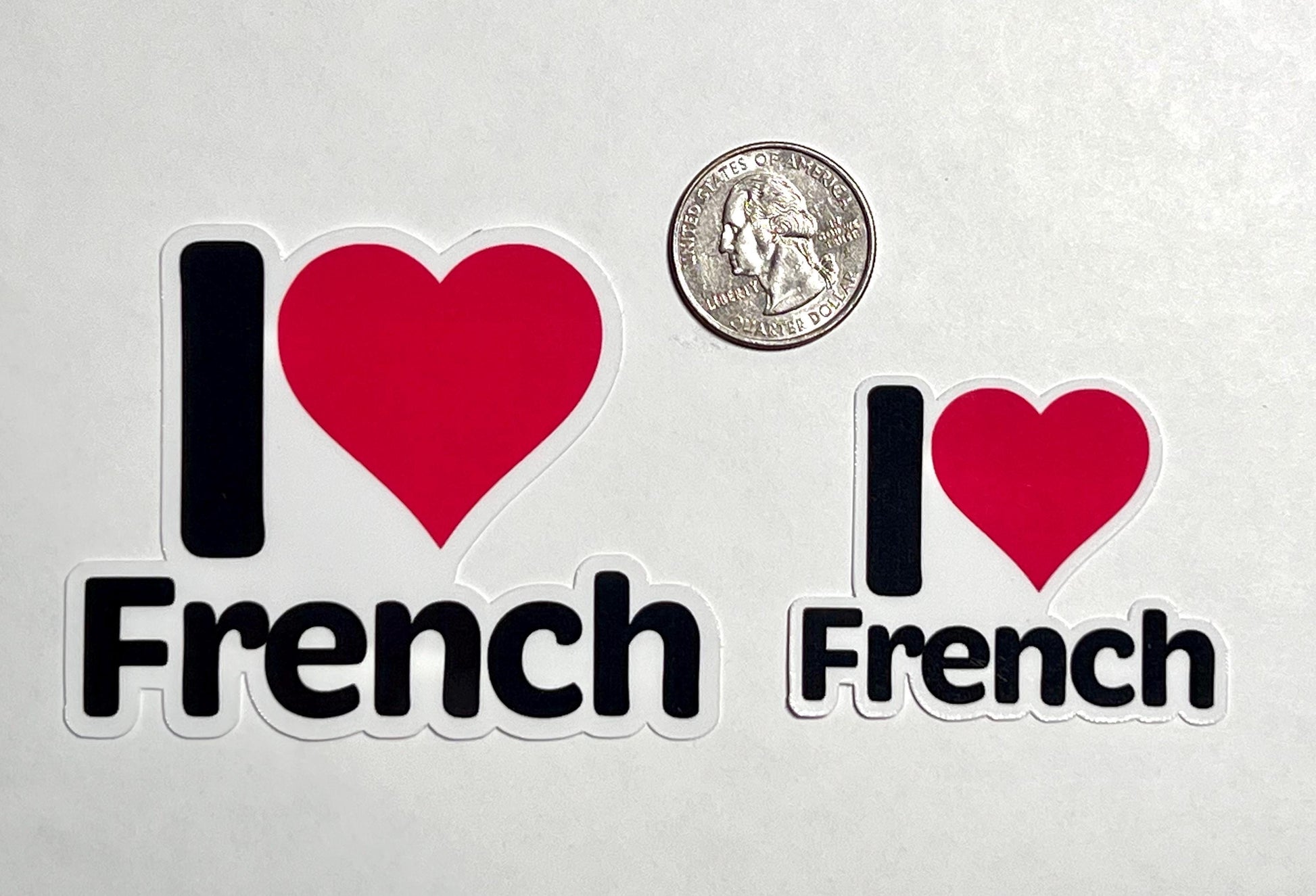 I Heart French Vinyl Sticker image 2