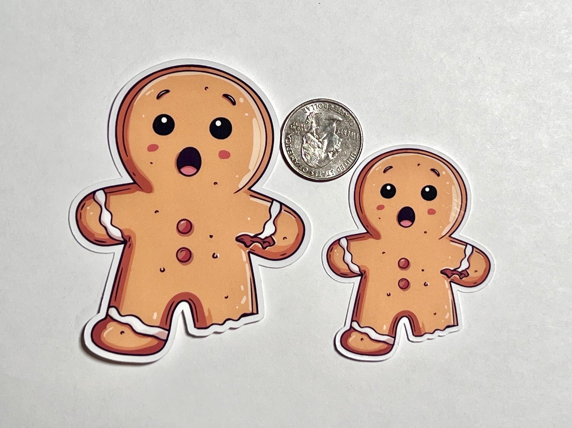 Gingerbread Man Bitten Leg Vinyl Sticker image 2