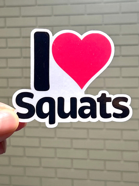 I Heart Squats Vinyl Sticker