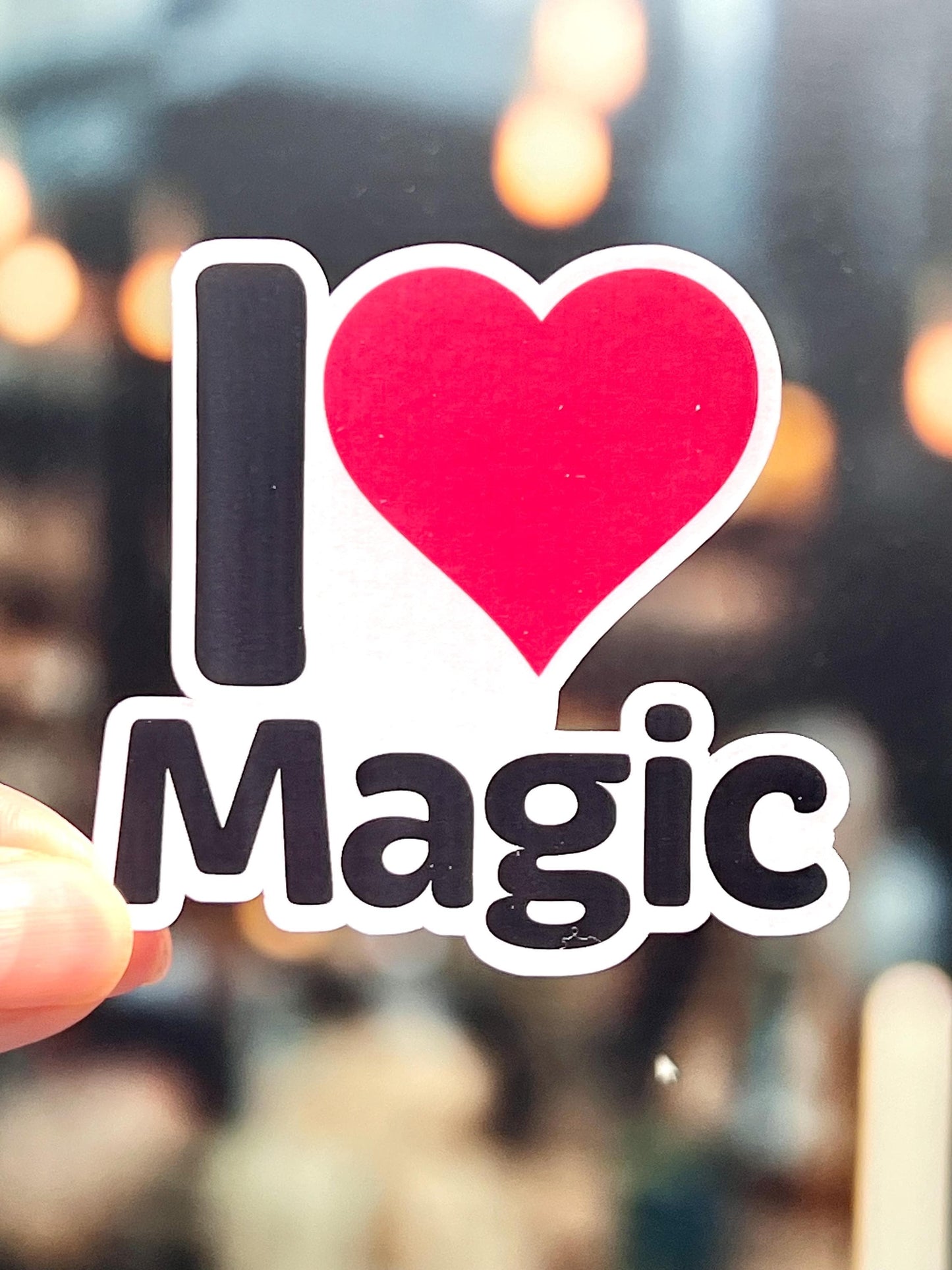 I love Magic Sticker | I Heart Magic Vinyl Sticker | Magician Gift | Slight of Hand | Illusionist