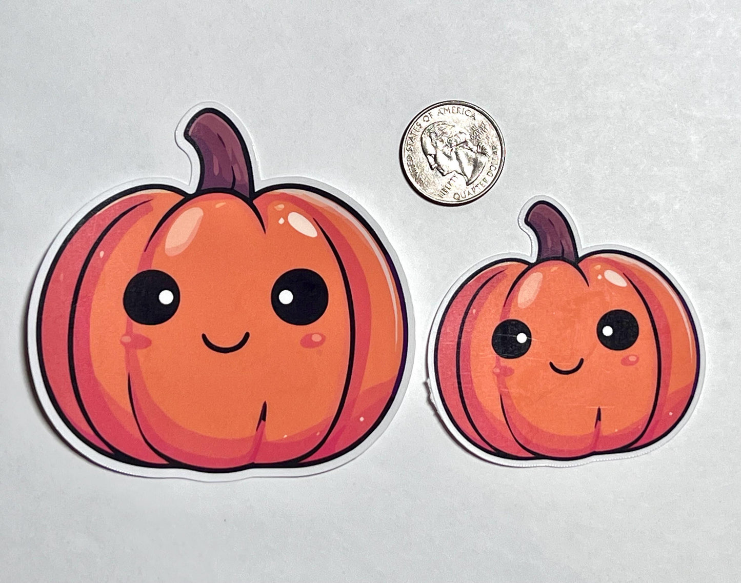 Orange Pumpkin Vinyl Sticker image 2