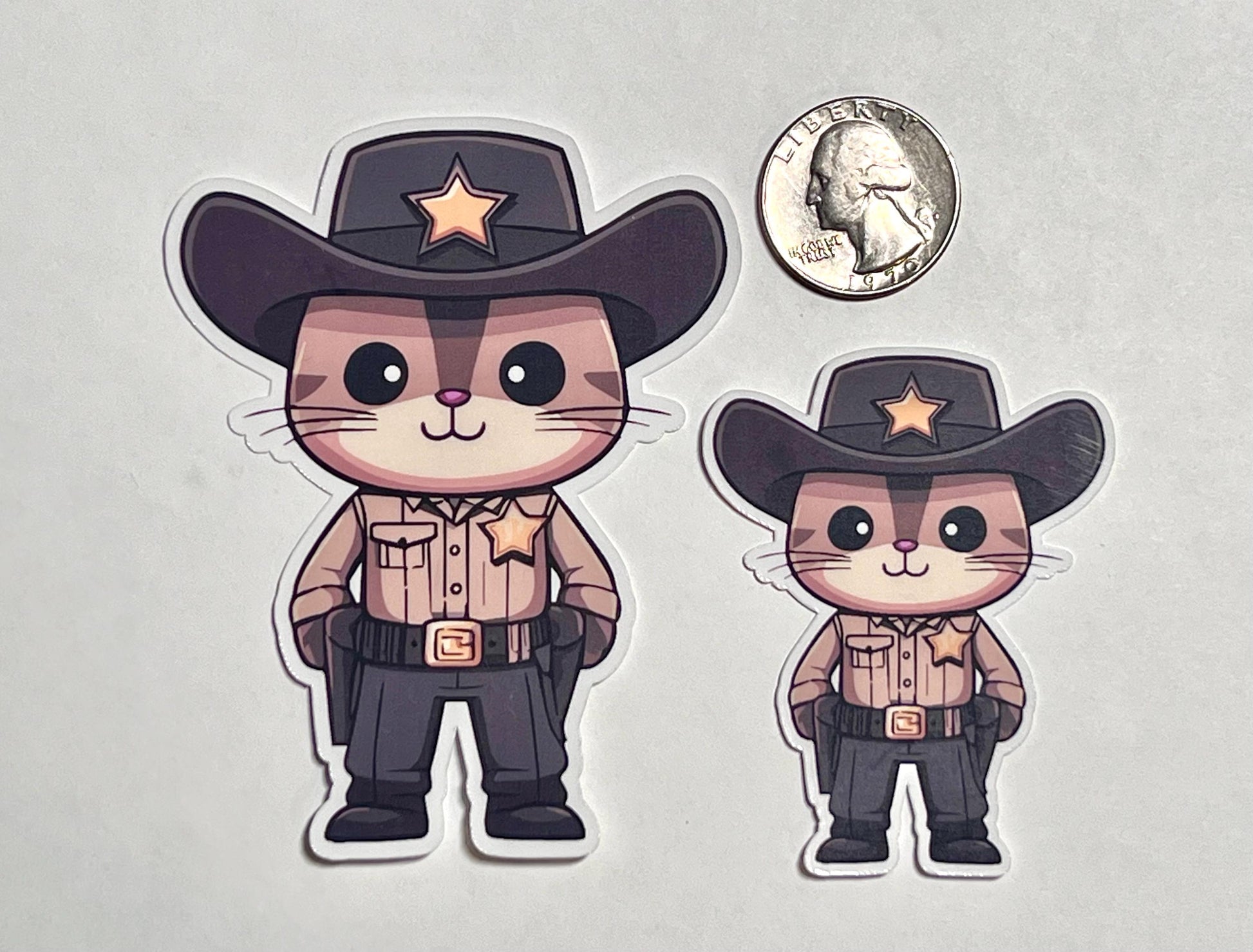 Sheriff Cat Vinyl Sticker image 2