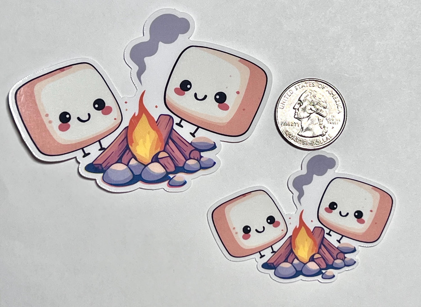Marshmallows Campfire Vinyl Sticker image 2