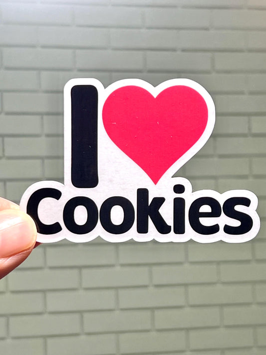 I love Cookies Sticker | I Heart Cookies Vinyl Sticker