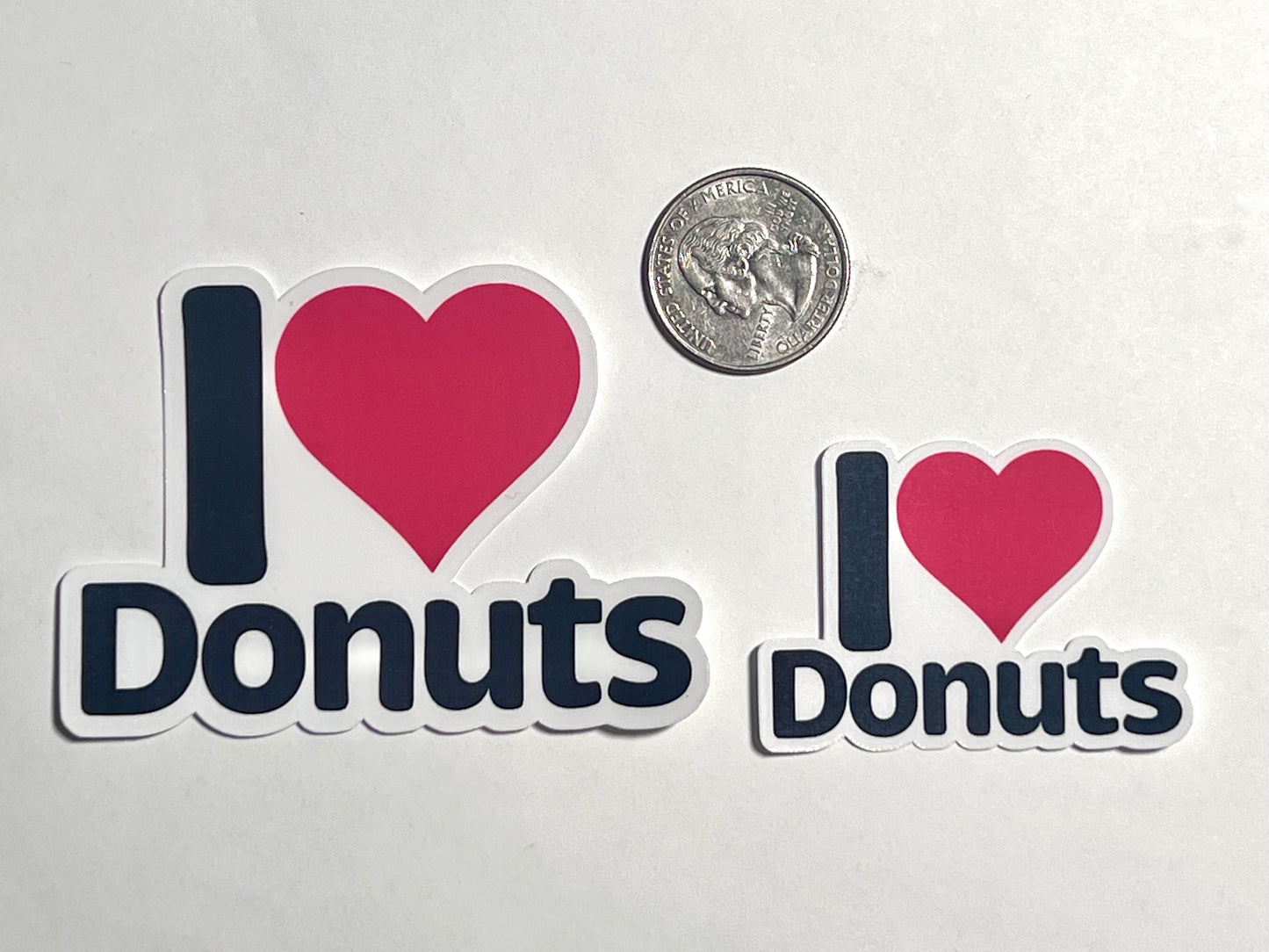 I Heart Donuts Vinyl Sticker image 2