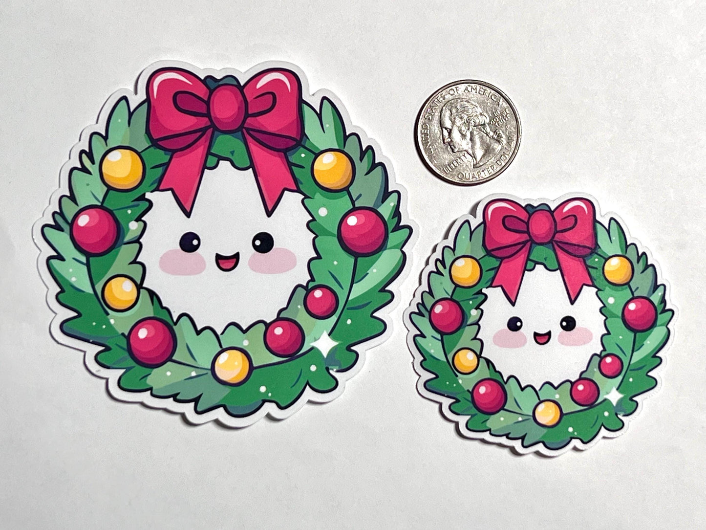 Christmas Wreath Vinyl Sticker image 2