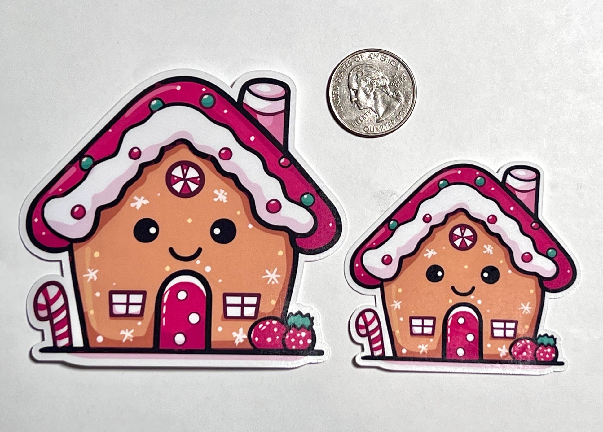 Gingerbread House Vinyl Sticker image 2