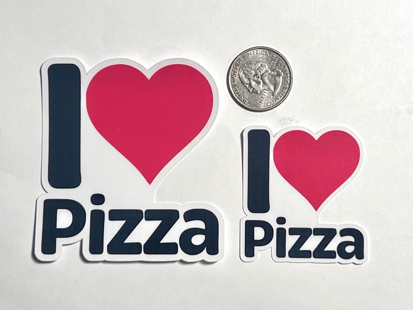 I Heart Pizza Vinyl Sticker image 2