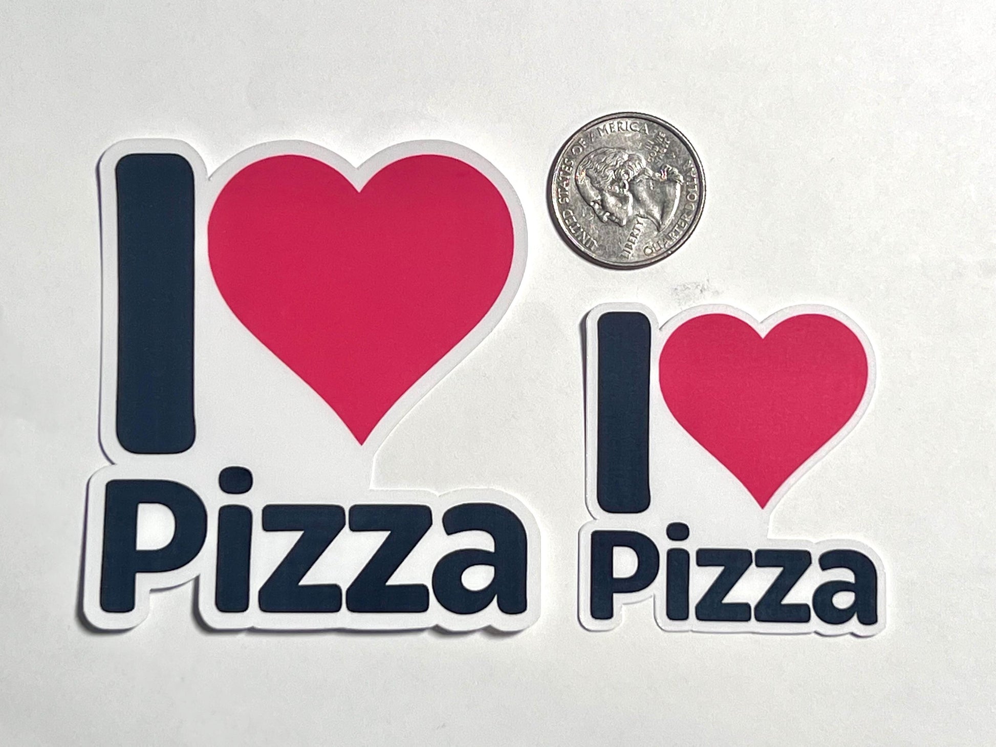 I Heart Pizza Vinyl Sticker image 2