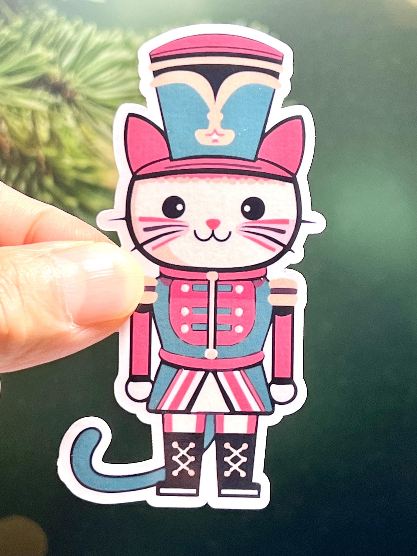 Nutcracker Cat Vinyl Sticker
