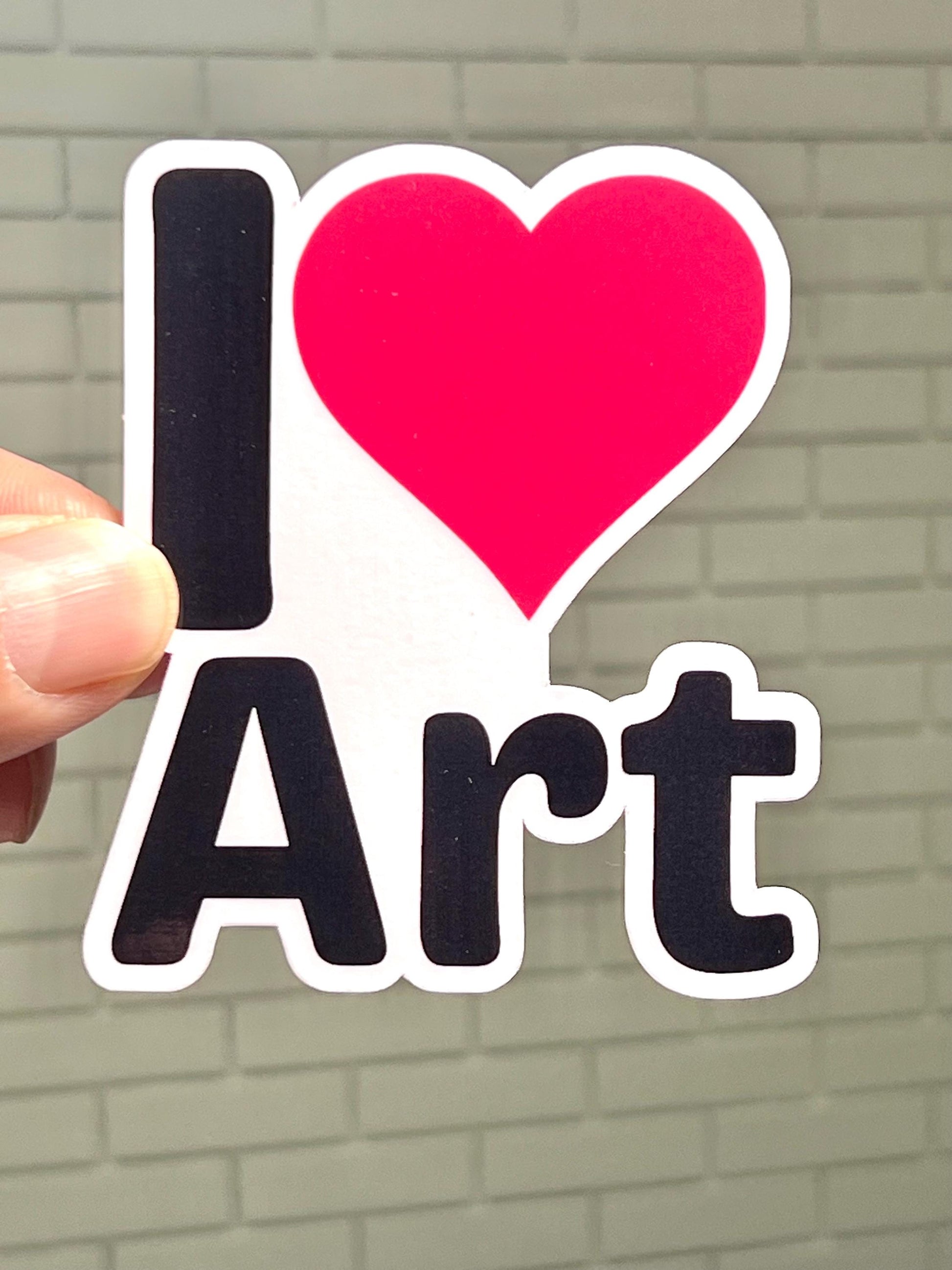 I Heart Art Vinyl Sticker