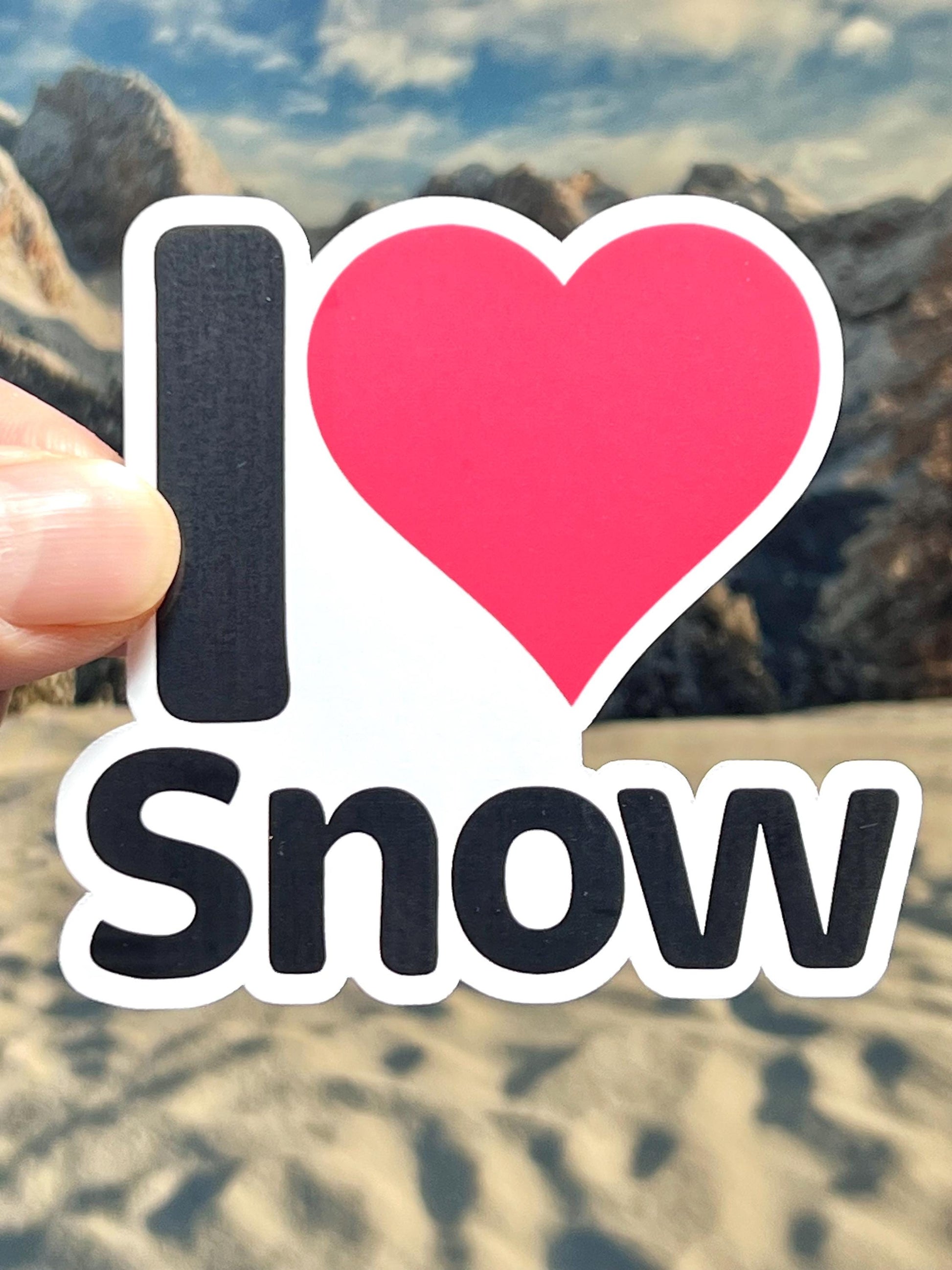 I Heart Snow Vinyl Sticker