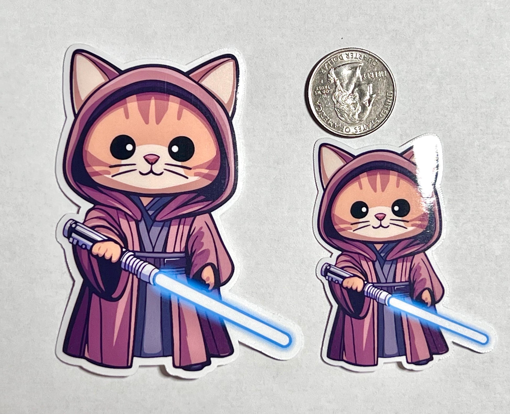 Star Cat Knight Vinyl Sticker image 2