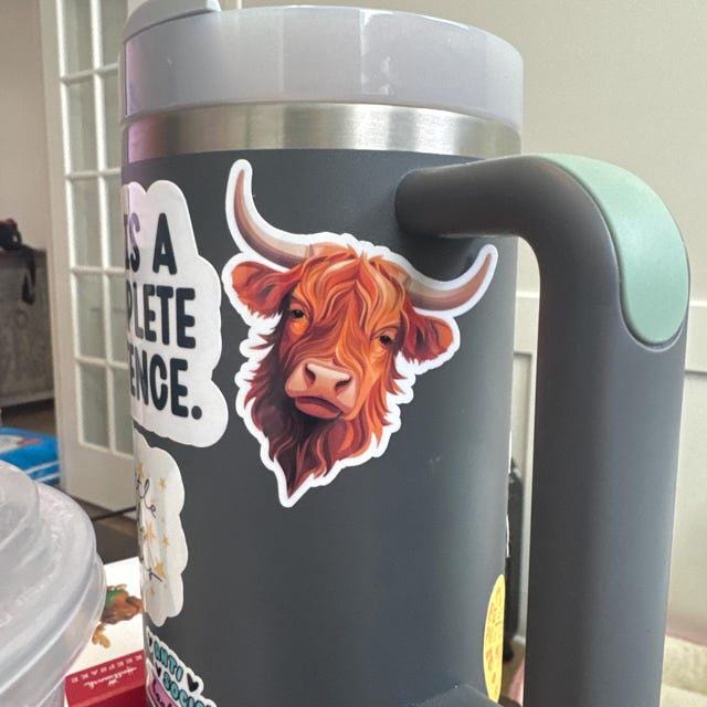 Highland Cow Vinyl Sticker image 3