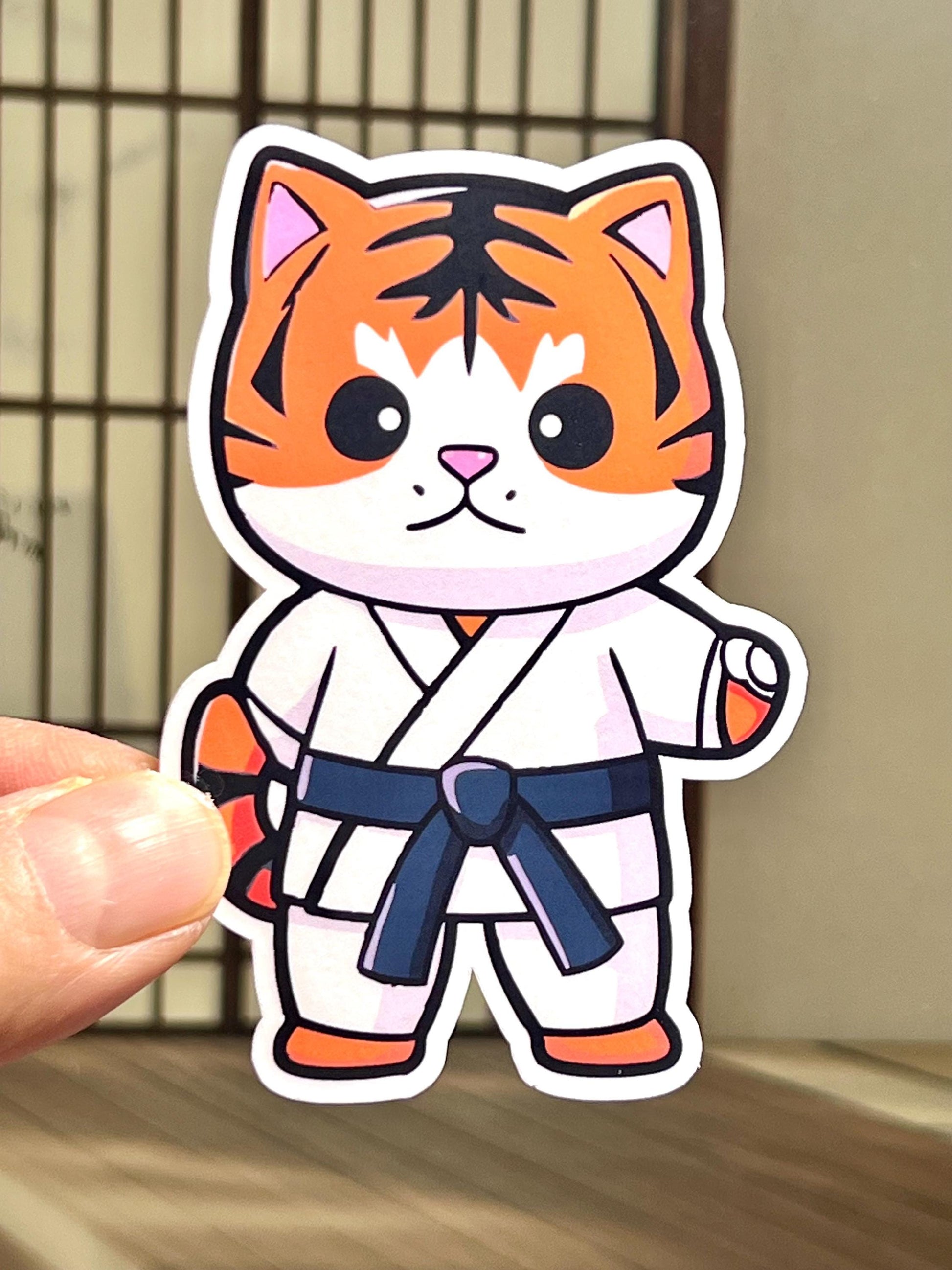 Karate Tiger Vinyl Sticker