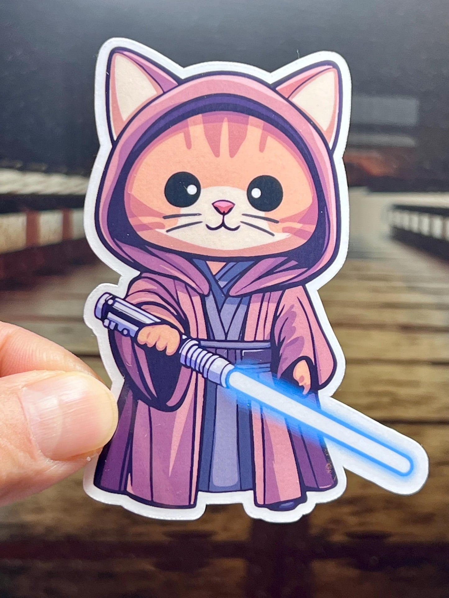 Star Cat Knight Vinyl Sticker