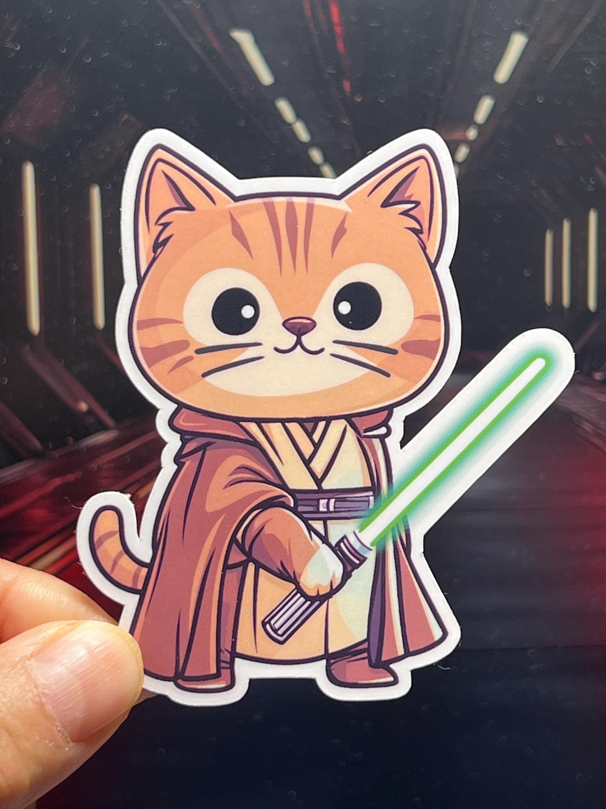 Star Cat Knight Vinyl Sticker image 5