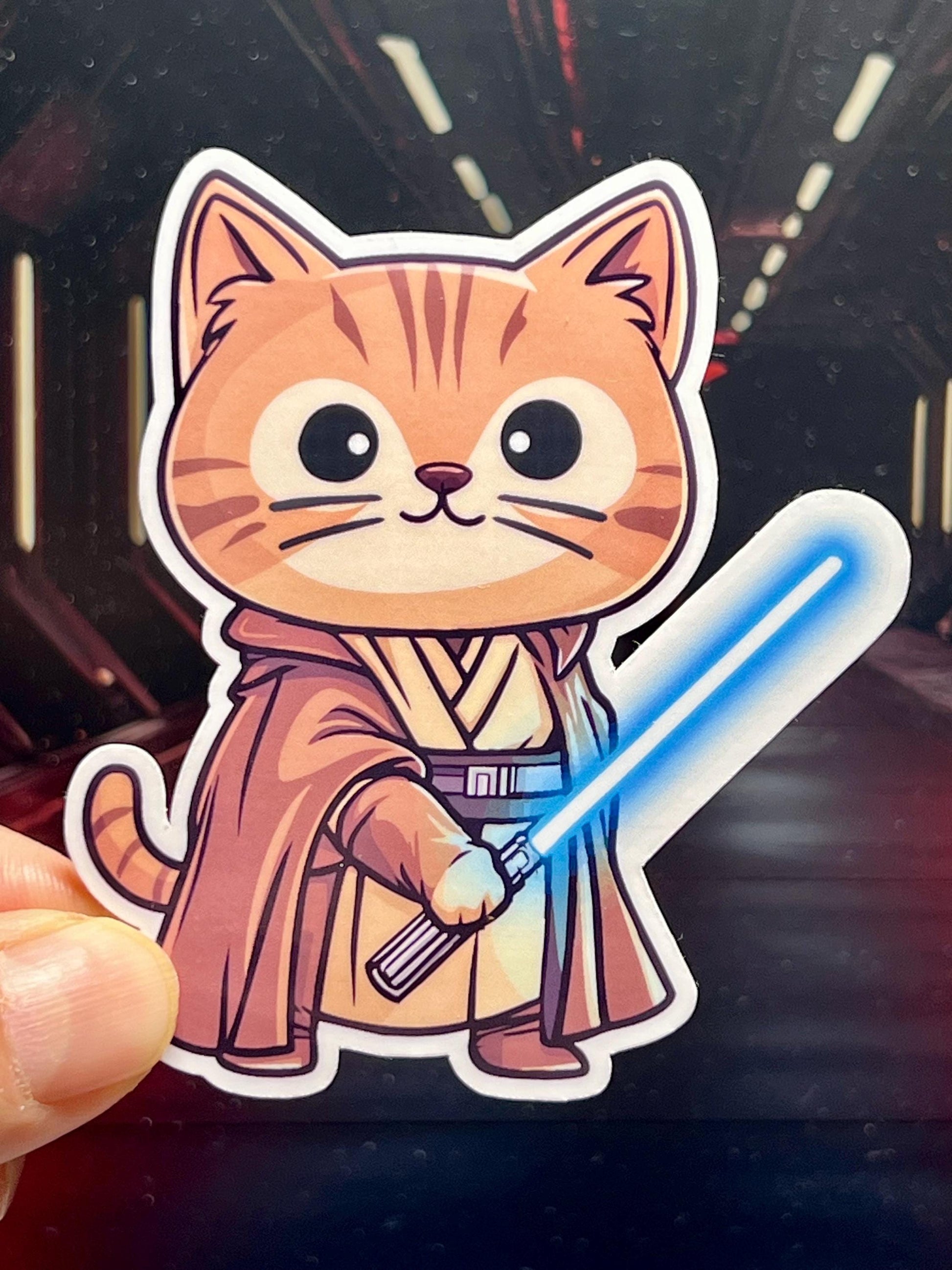 Star Cat Knight Vinyl Sticker