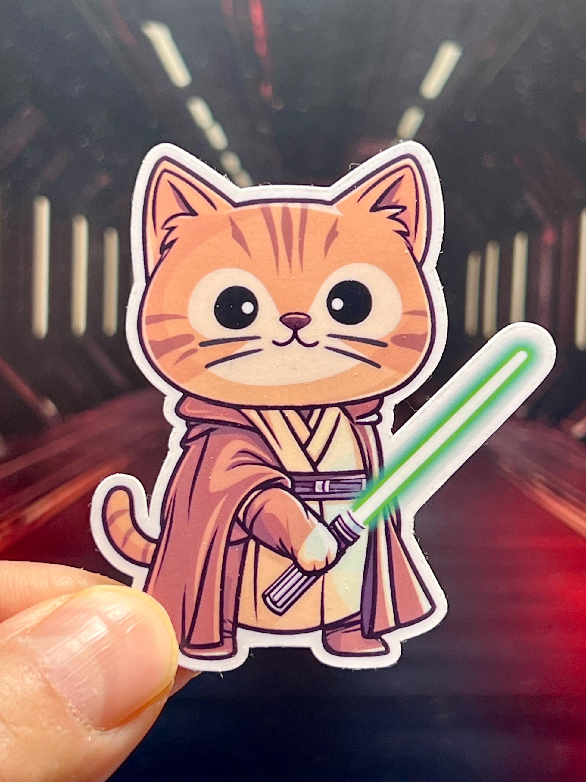 Star Cat Knight Vinyl Sticker image 6