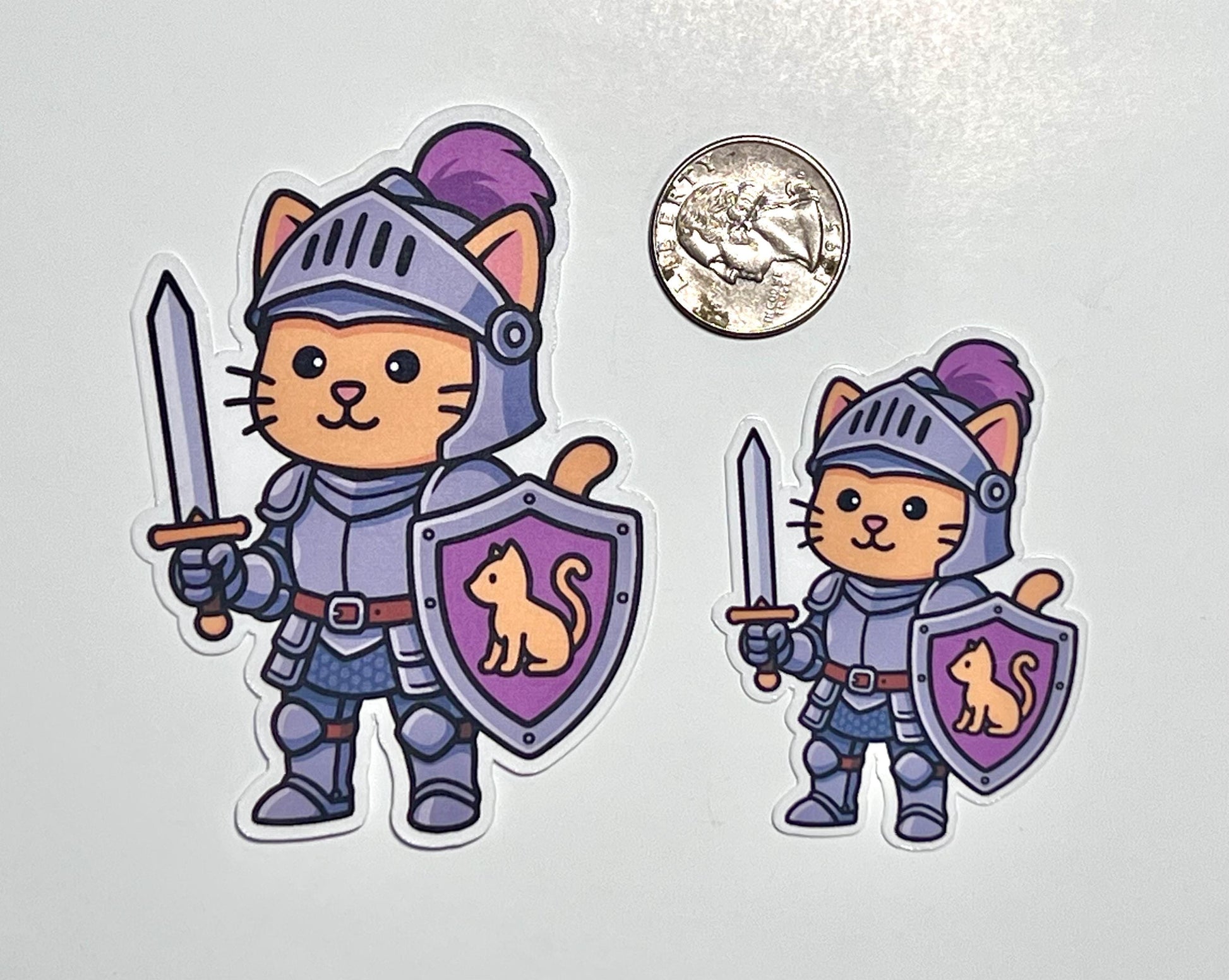 Knight Cat Vinyl Sticker image 2